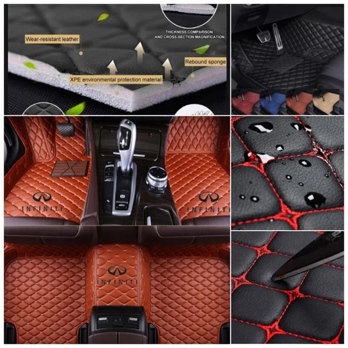 Fit for INFINITI Q50 Q50-Hybrid Q60 Q70 Car Floor Mats Custom Auto Carpets Rugs - Imagen 7 de 37
