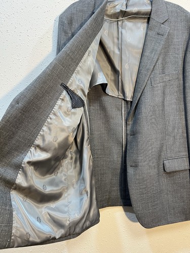 Lauren Ralph Lauren Linen/wool Blend Blazer Jacket Coat Two Button 46R Gray - Picture 8 of 12