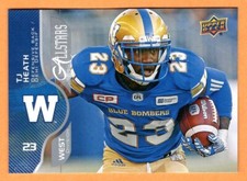 TJ Heath 2017 Upper Deck CFL all-star card Winnipeg Blue Bombers Jacksonville St