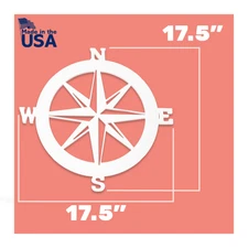 Outdoor Nautical Compass House Sign, Beach Decor, Coastal Wall Hanging