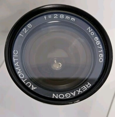 【レア・美品】REXAGON 28mm F/2.8 M42 レンズキャップ付き Rexagon Automatic 28mm 1:2.8 Wide-Angle Canon FL Mount Prime