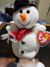 Ty Snowball 1997 Snowman Bear 4 Th Gen PVC 7 Beanie Baby MWMT