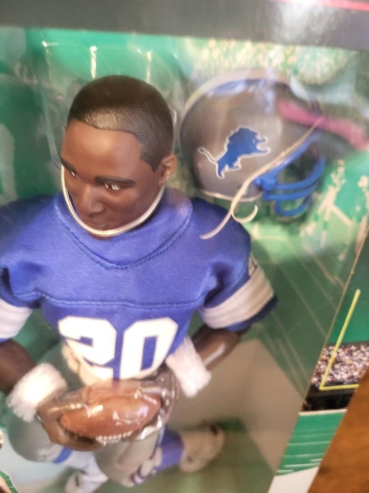 1999 Starting Lineup Action Figure Barry Sanders NFL Detroit Lions read