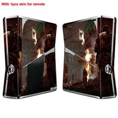 56 COD Black OPS Vinyl Decal Sticker For Xbox360 Slim Console &Controllers Skins