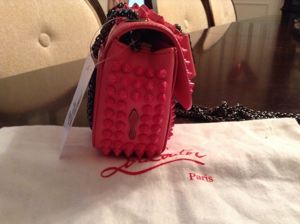 Christian Louboutin Sweet Charity Studded Shoulder Bag Pinky Christian Louboutin Sweet Charity Studded Shoulder Bag Pinky