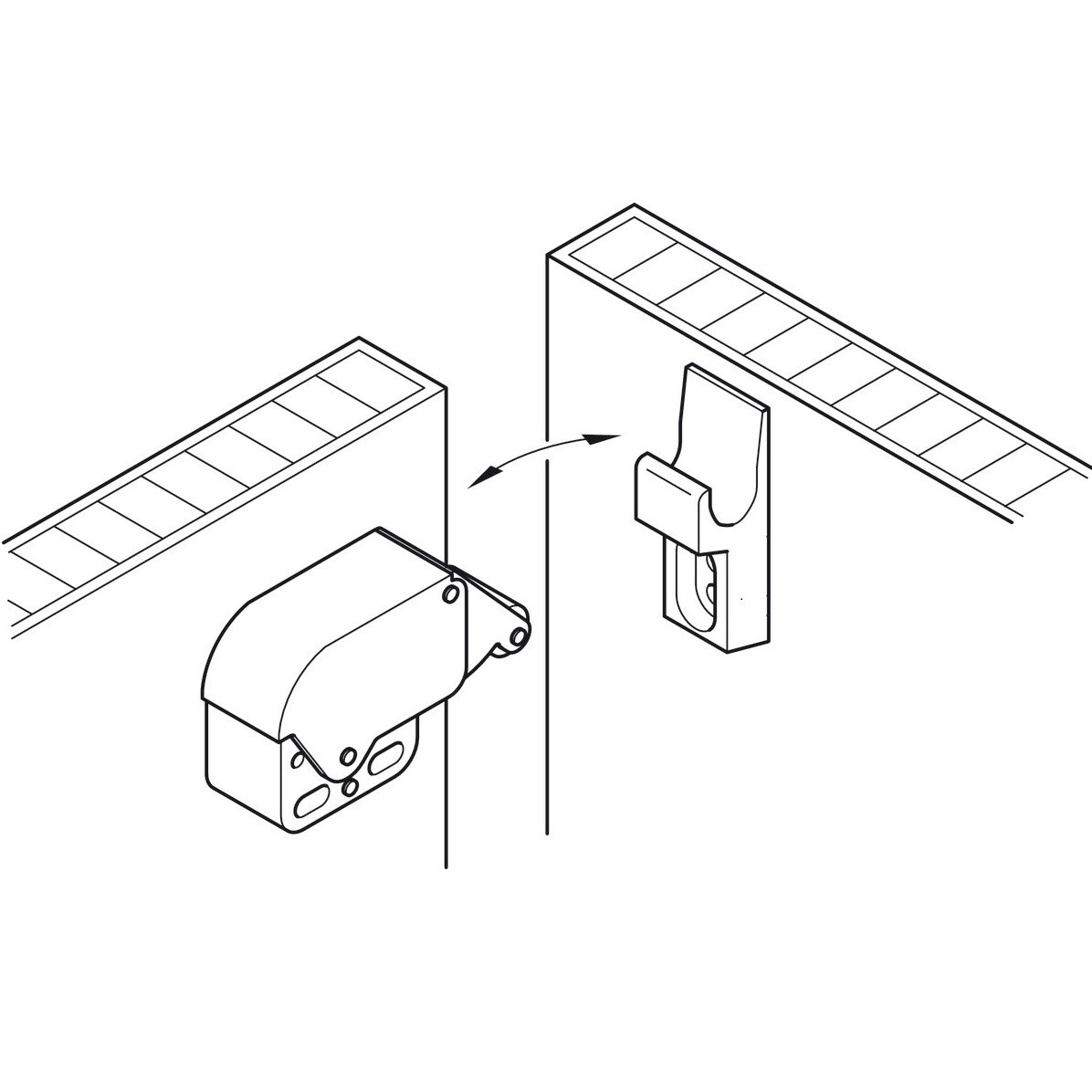 4 Meccanismi Push Pull Per Botole - Chiavistello L001C Argento - Foto 4