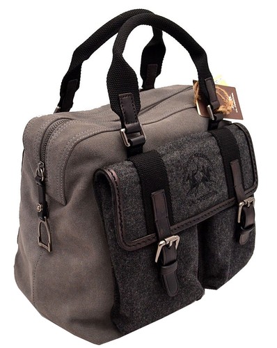 Borsa tracolla La Martina Polo Uomo Donna Pelle Jaramillo Grigia | eBay
