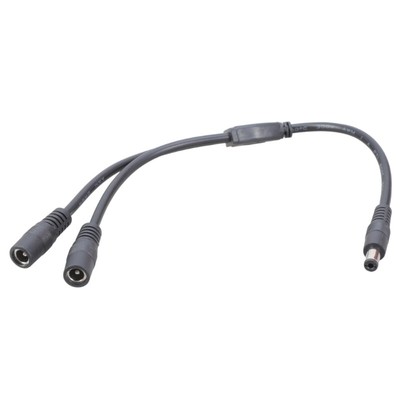 DC5.5x2.1mm Y Splitter Cable for DC5521 Power Supply in CCTV LED Applications