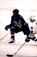 PF35 2001 Original Photo GEORGES LARAQUE EDMONTON OILERS NHL HOCKEY RIGHT WING