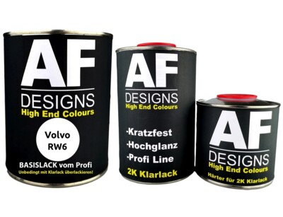 2,5L Basislack Autolack Set Volvo RW6 White Satin spritzfertig mit Klarlack