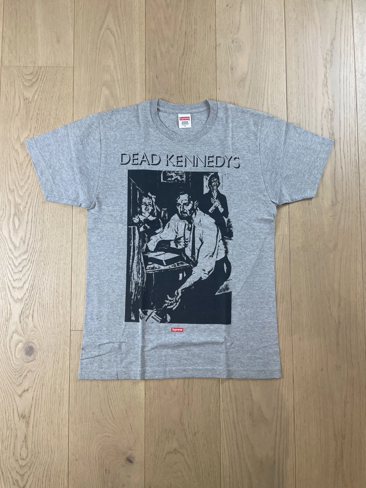 Tee shirt Supreme x Dead Kennedys Too Drunk to F**k FW14 gris moyen 9/10 rare