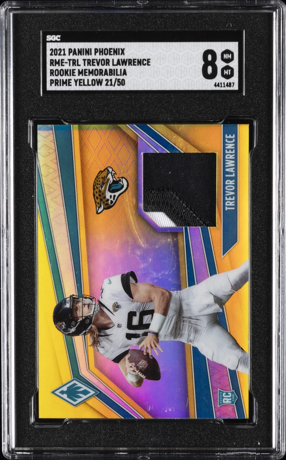 Trevor Lawrence Panini Phoenix Rookie Memorabilia #RMETRL Super Prime Gold 1/1