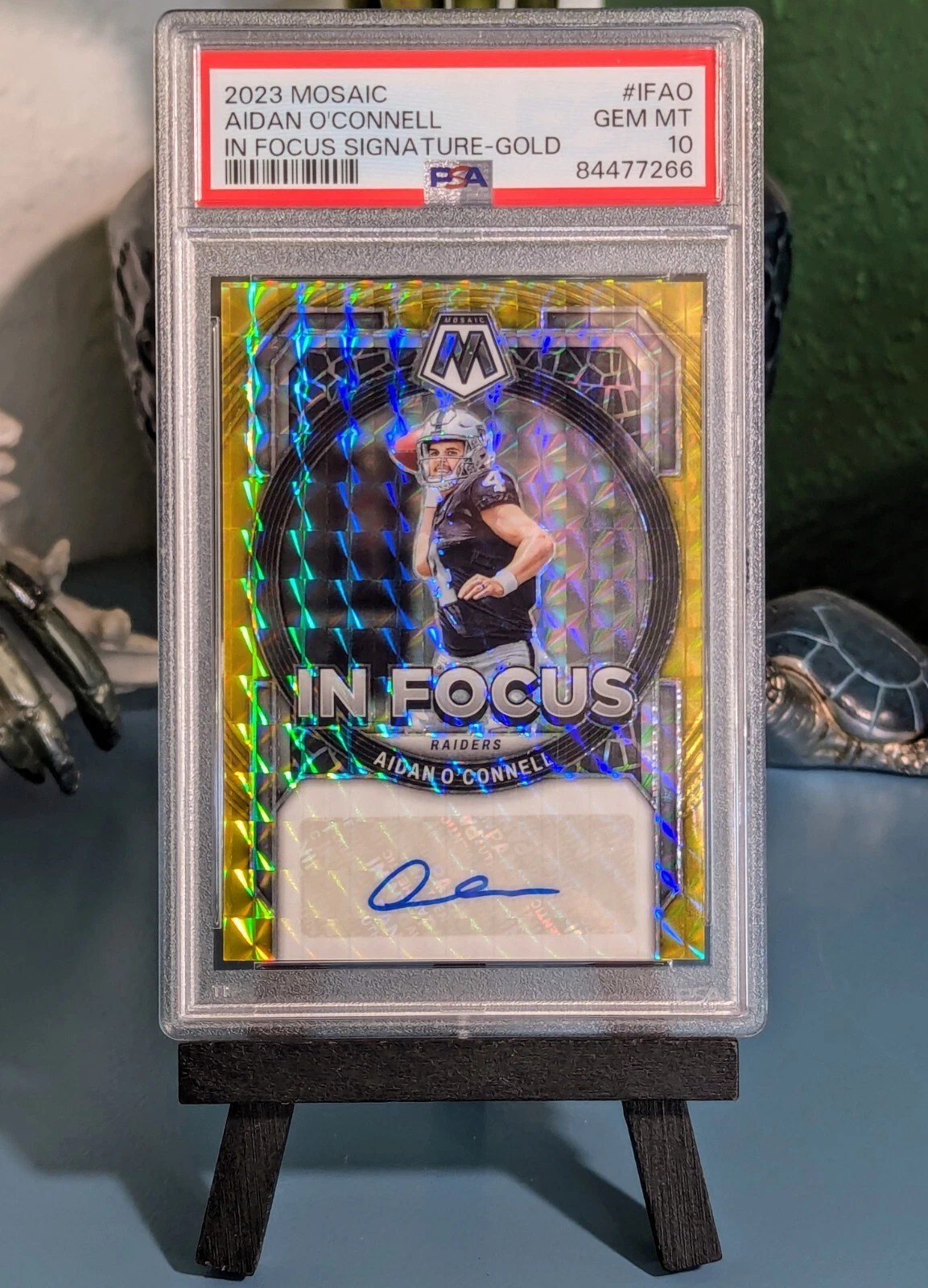 Aidan O'Connell Panini Mosaic in Focus Signature #IFAO Gold