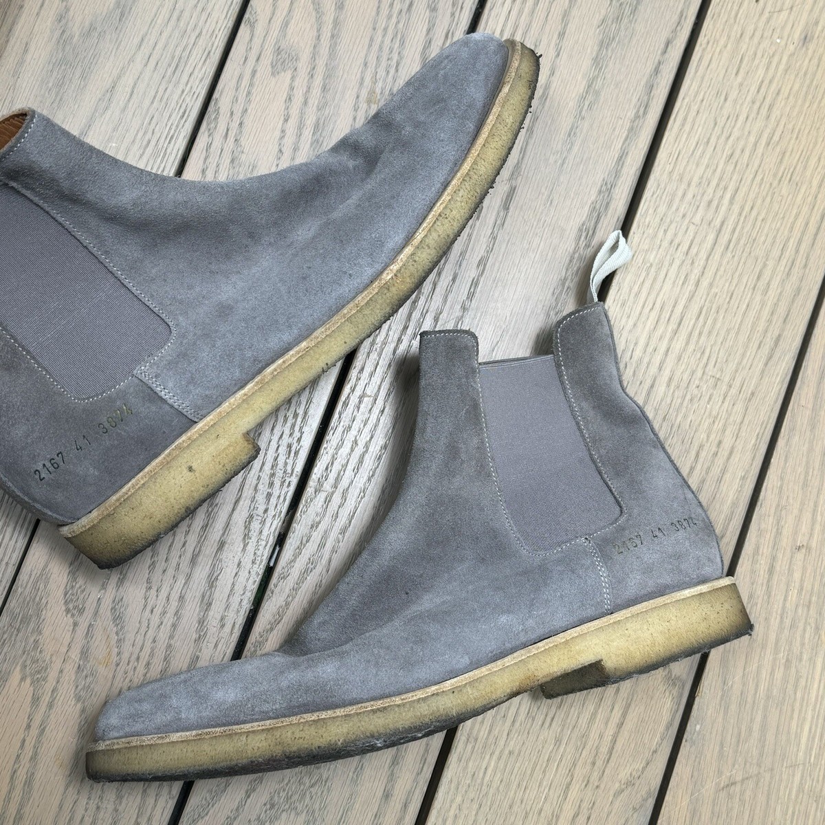 COMMON PROJECTS Suede Chelsea Boots, Gray, 41 EU 8 US, $530 COMMON PROJECTS Suede Chelsea Boots, Gray, 41 EU 8 US, $530  main image 2