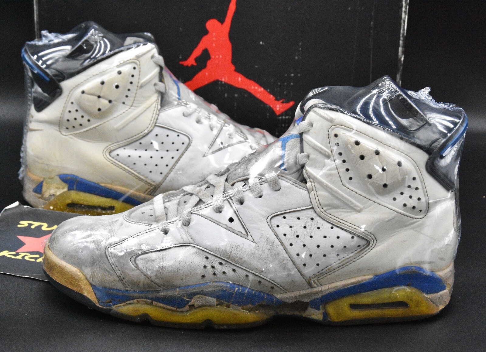RARE ORIGINAL 1991 Nike Air Jordan 6 SPORT BLUE size 12 unc bred db dmp metallic image 5