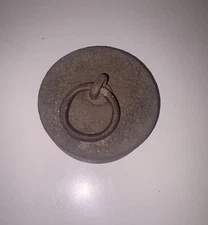 Antique CAST IRON HORSE TETHER WAGON WEIGHT CARRIAGE TIE DOWN ANCHOR 12 lbs