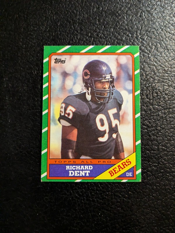 RICHARD DENT 1986 TOPPS FOOTBALL #19 CHICAGO BEARS HOF