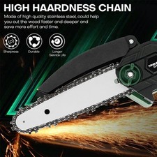 6"+8'' Cordless Chainsaw Electric One-Hand Saw Wood Cutter 2x Battry for Makita