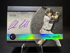 2024 Topps Diamond Icons Corbin Carroll White Polychromatink Purple Auto /10