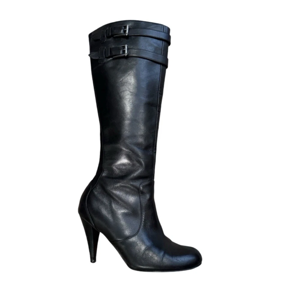 Botas hasta la rodilla Cole Haan Air Jalisa de cuero negro con tecnología Air (minorista $350) Foto 3 de 4