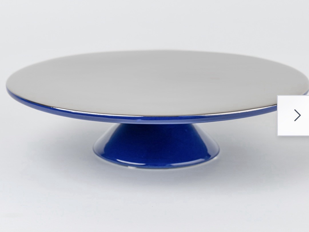 Dríade Linde Burkhardt Blue / Silver Serving Tray | eBay