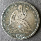 1845 O 50c Seated Liberty Silver Half Dollar