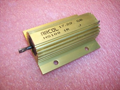 QTY (1) 1 Ohm 100W 5% ALUMINUM HOUSED CHASSIS MOUNT WIREWOUND HS100-1R-J ARCOL