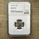 1955-D Roosevelt Dime 10C MS 66 FT Full Torch NGC