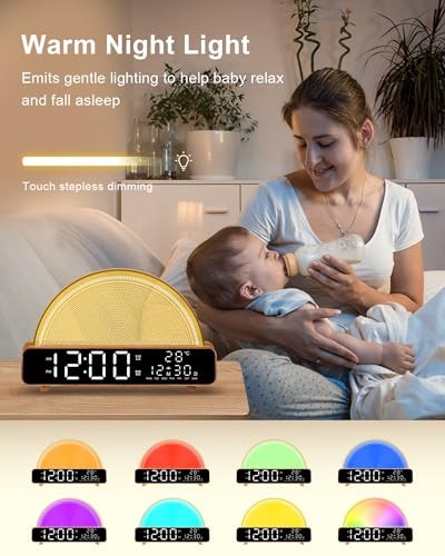 Sunrise Alarm Clock Wake Up Light with Sunrise Simulation White Noise Machine - Picture 5 of 7