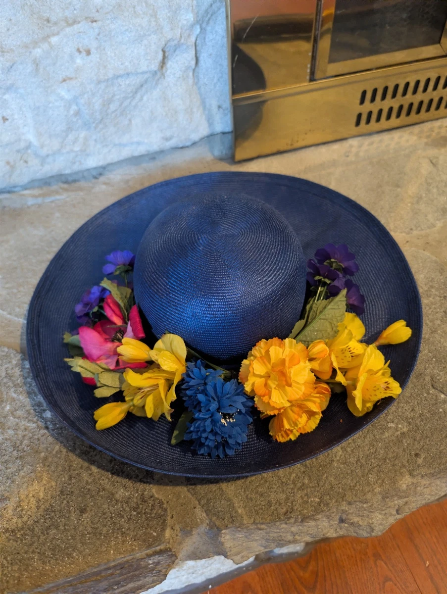 Lot of 3 VTG Liz Claiborne Wide Brim Straw & Felt Hats Fedora Floral Summer Hat Liz Claiborne | Accessories | Suede Bucket Hat | Poshmark main image 4