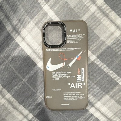 Off-White Back Case for Nike Air Jordan  AIR  Matte Patterned Gray for iPhone 12