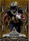2025 Panini Phoenix Football Gold Lazer Alvin Kamara #22