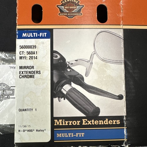 56000049 Genuine OEM Harley-Davidson - Mirror Extenders Chrome 56A1 MYI: 2014 (c - Picture 2 of 8