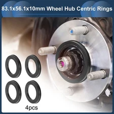 83.1mm to 56.1mm Car Wheel Hub Centric Rings Black Polycarbonate 4 Pcs