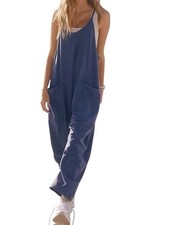 Free People FP Movement Hot Shot Romper Jumpsuit Women s Medium Blue