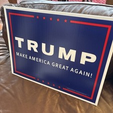 2016 Donald Trump Make America Great Again Yard Sign without VP Pence RARE