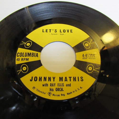 Johnny Mathis "Let's Love" (Orig.) 45rpm Record on Columbia #41304-1958-NM - Picture 4 of 6