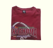 STARTER NCAA VTG Y2K OU OKLAHOMA SOONERS FOOTBALL CHAMPIONSHIP T SHIRT SZ L 2005