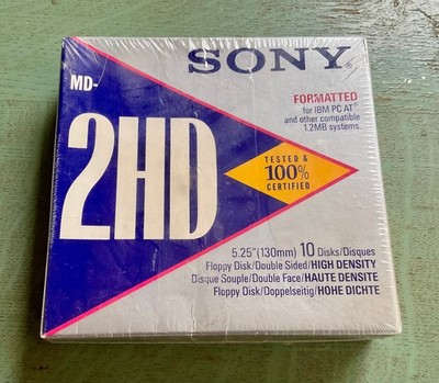 Neue originalverpackte 5,25  2HD Disketten (Sony)
