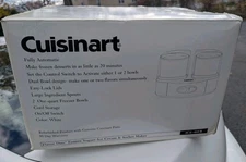 Cuisinart Flavor Duo Ice-40FR Frozen Yogurt-Ice Cream & Sorbet Maker New Old Stk