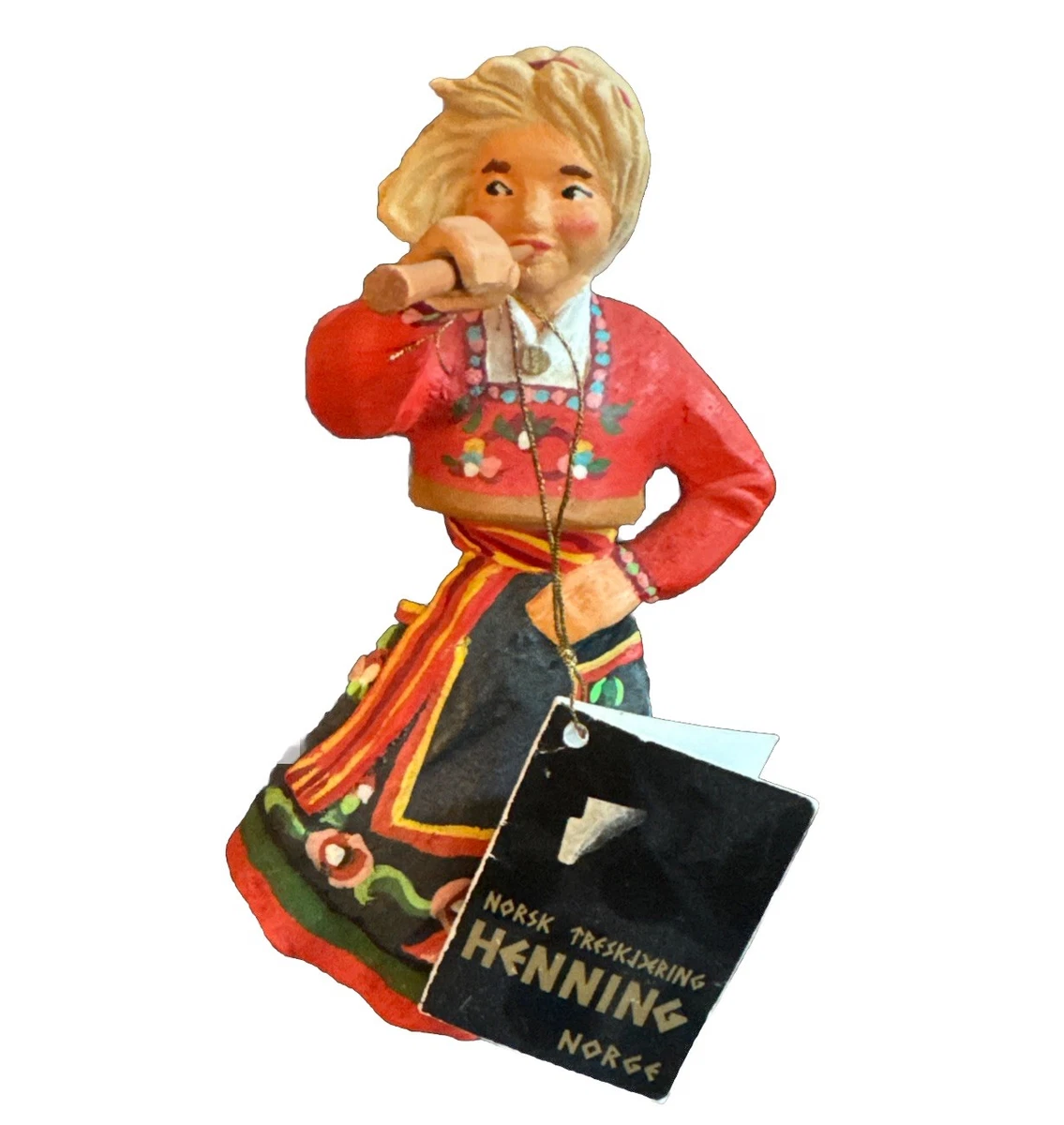 ノルウェー 剣士木彫 人形 HENNING Wood Carving へニング HENNING