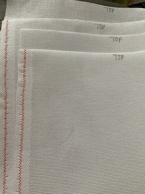 Zweigart Blank Needlepoint Canvas Lot of 4 Pieces 24 Ct Congress Cloth White New