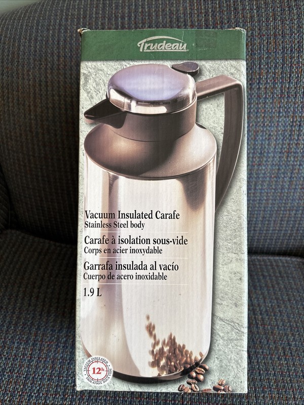 Trudeau Regent Insulated Pump Carafe Stainless Steel  64 Oz - 1.9 L