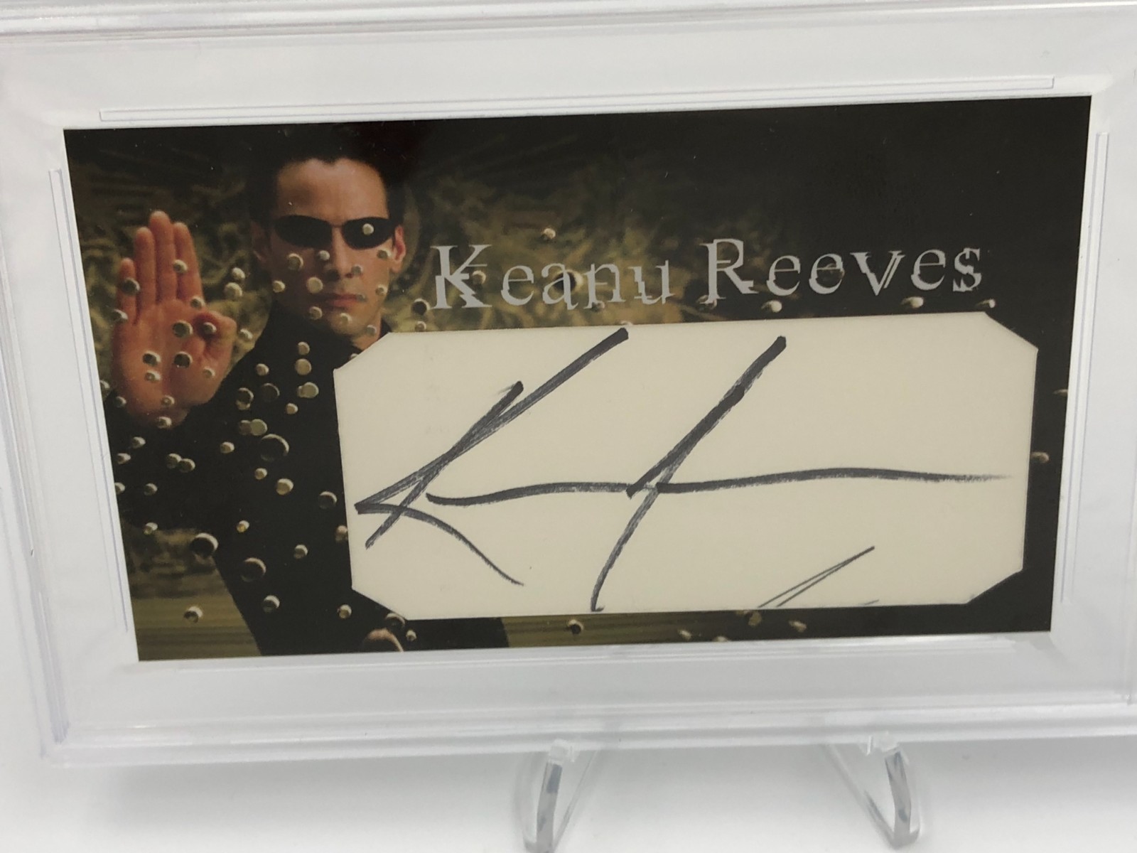 KEANU REEVES PSA AUTO 1/1 Card Authentic 3 x 5" Signed Custom 1 of 1 THE MATRIX view 6