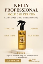 Nelly Pro Gold 24K Liquid Keratin 200ml New Hair Repair Serum