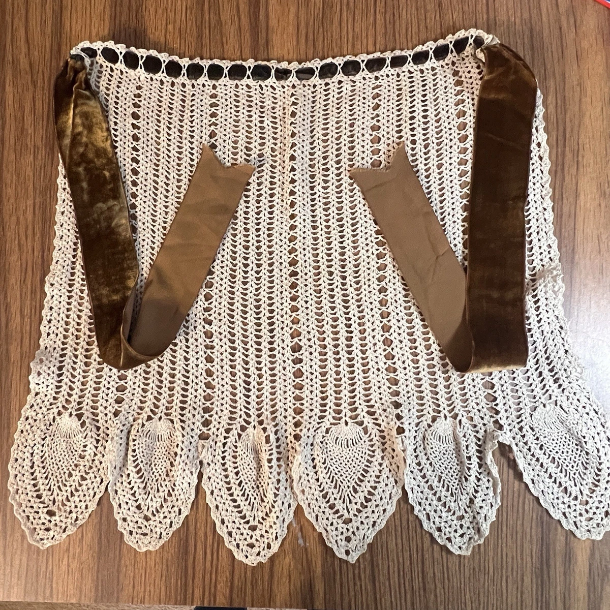 エプロン・三角巾 1930s Hand Made Tenerife Lace Half Apron 1920-1949 Time Period Manufactured Collectible Aprons for sale | eBay