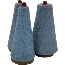 Vintage Lot 3 Phoenix Dye Works Light Royal Chempun Yarn Cones