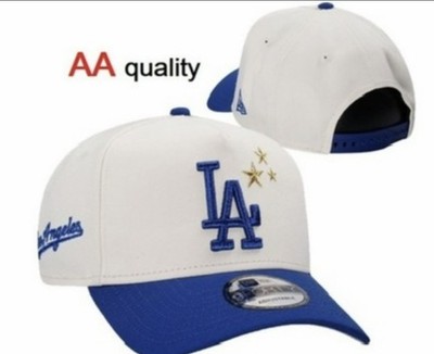 New Era 9FORTY LA Dodgers Adjustable White Blue Gold Stars MLB Baseball Cap Hat 