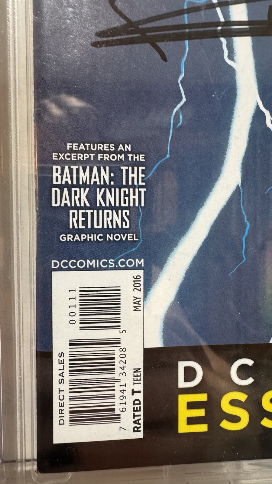 Essential Batman Comic Collection DC Essentials Batman Dark Knight Returns #1 CGC Signed Comic