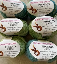 Lot of 6, Trendsetter Yarns PHOENIX PRINT Col...
